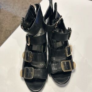 EUC BCBGeneration wedge gladiator style sandals